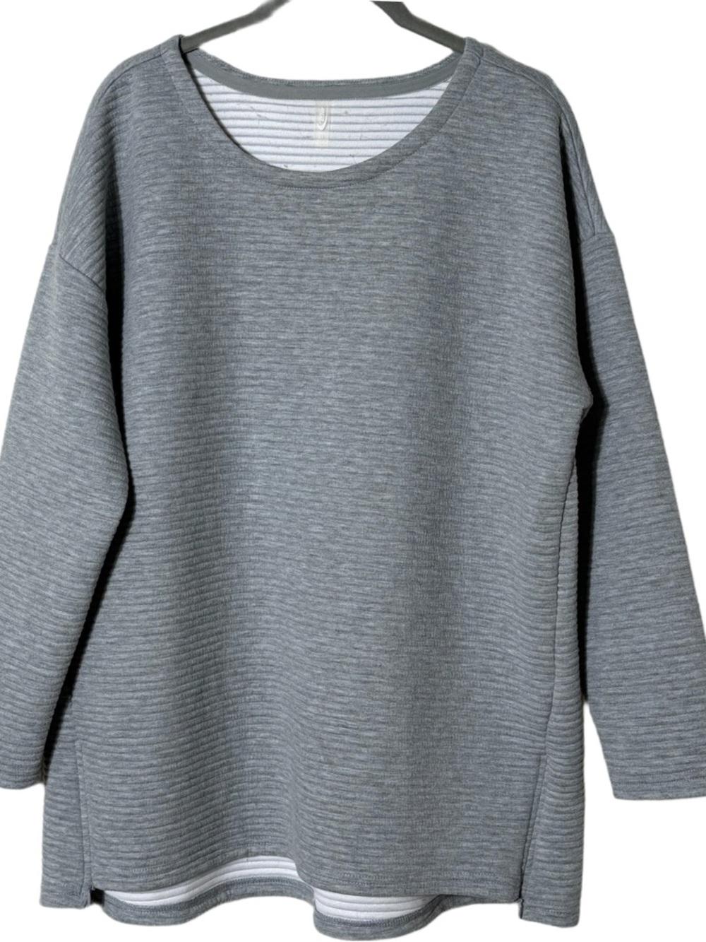 MTA Sport Women’s Ribbed Crewneck Sweater Sz 1X